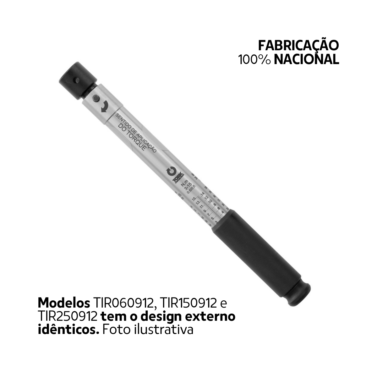 TIR250912 Torquímetro Estalo 2 a 25 N.m Encaixe 9x12mm