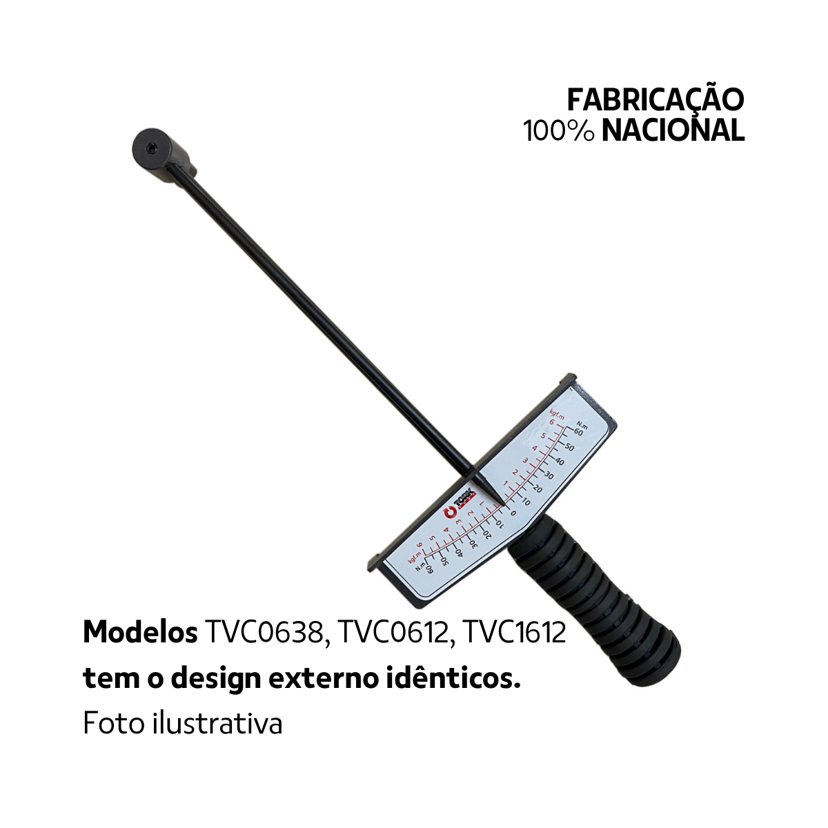 TVC0612 Torquímetro Vareta 0 a 6 kgf.m Encaixe 1/2"