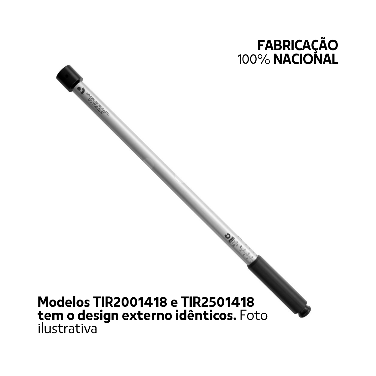 TIZ20016 Torquímetro Estalo 20 a 200 N.m Encaixe Cilíndrico 16mm