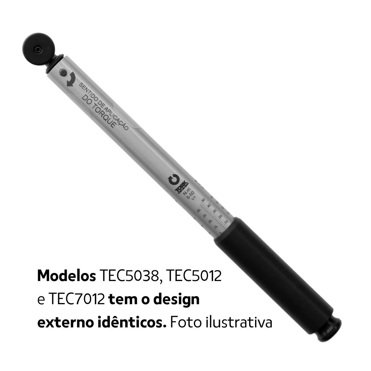 TEC7012 Torquímetro Estalo 10 a 70 N.m Cabeça Fixa 1/2"