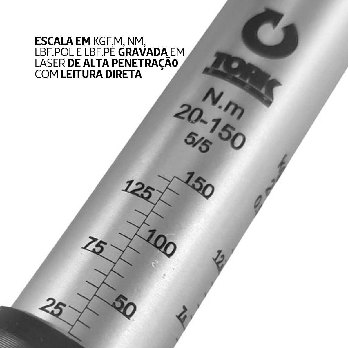 TEC15012R Torquímetro Estalo 20 a 150 N.m Catraca 1/2"