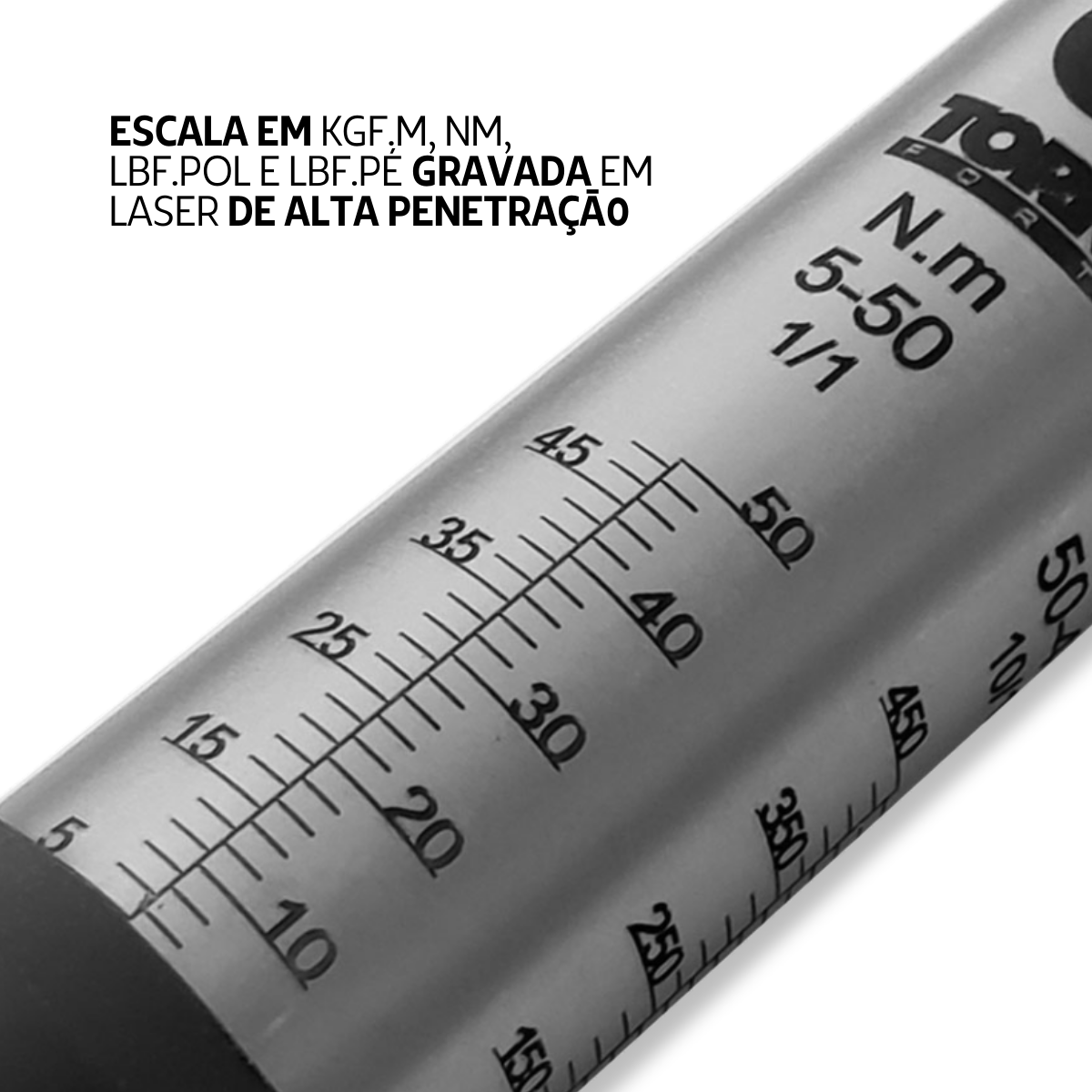 TEC5012 Torquímetro Estalo 5 a 50 N.m Cabeça Fixa 1/2"