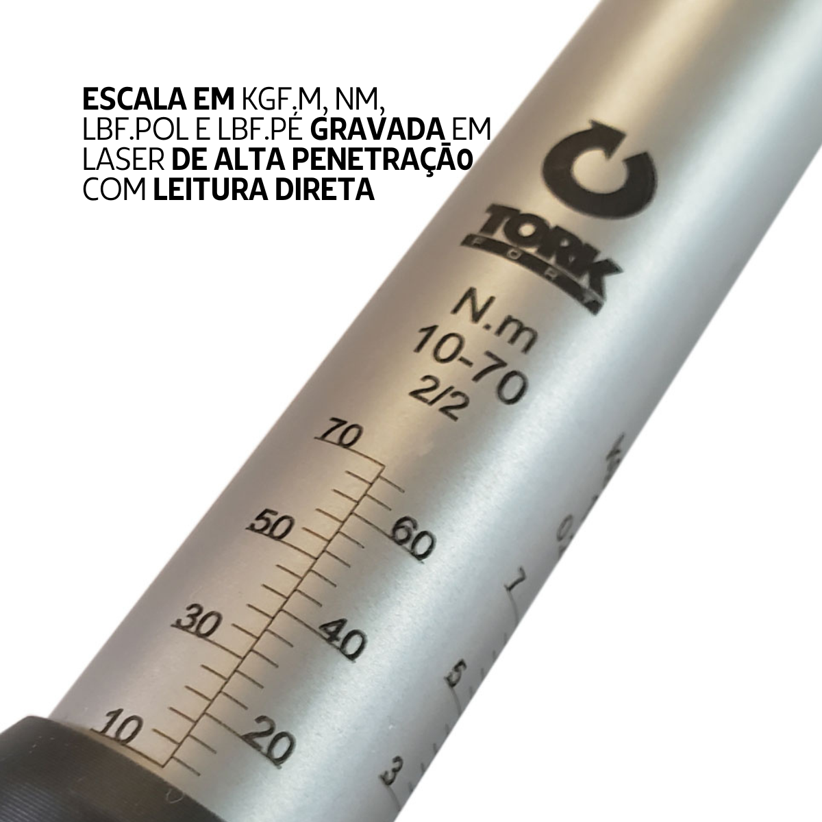 TEC7012 Torquímetro Estalo 10 a 70 N.m Cabeça Fixa 1/2"