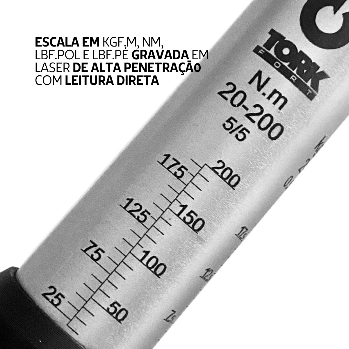 TIR2000912 Torquímetro Estalo 20 a 200 N.m Encaixe 9x12mm