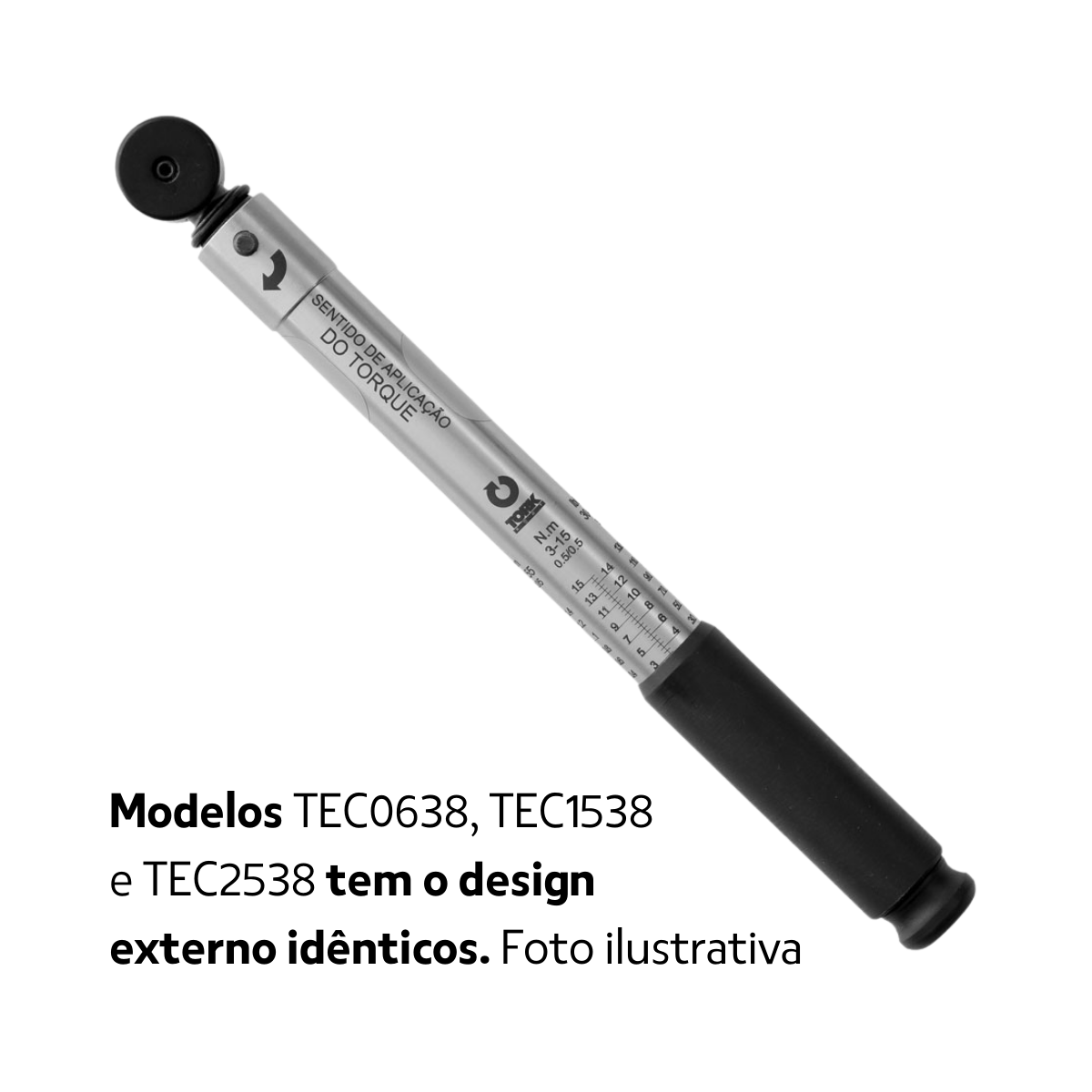 TEC0638 Torquímetro Estalo 1 a 6 N.m Cabeça Fixa 3/8"