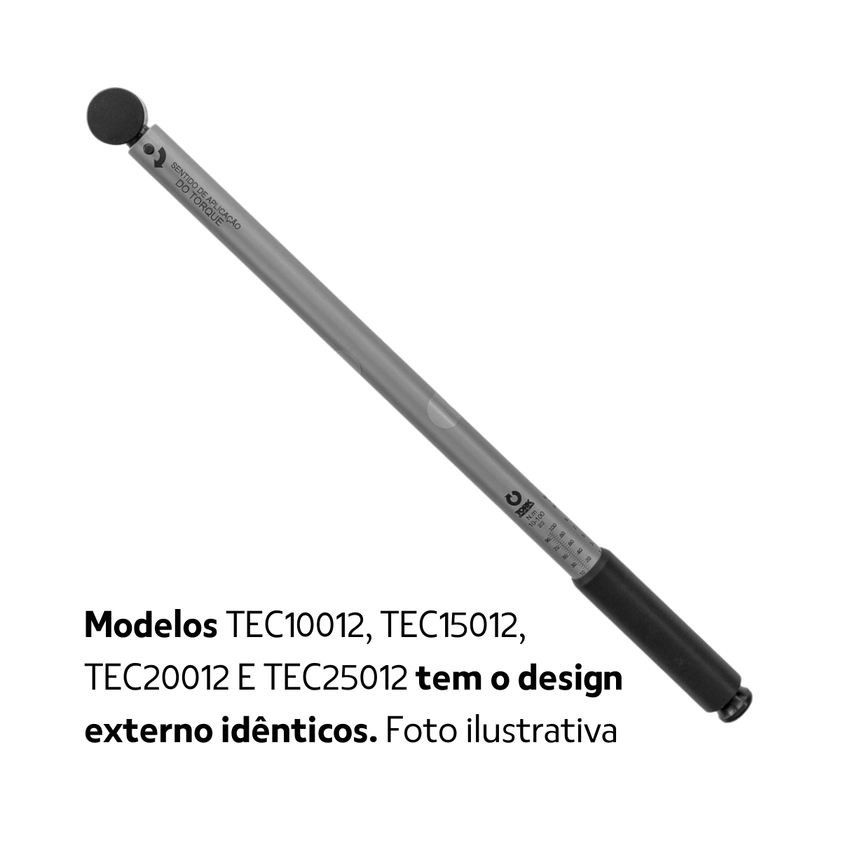 TEC25012 Torquímetro Estalo 50 a 250 N.m Cabeça Fixa 1/2"
