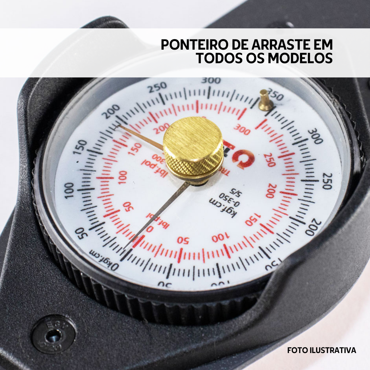 TRCA350PA Torquímetro Relógio 0 a 350 kgf.cm
