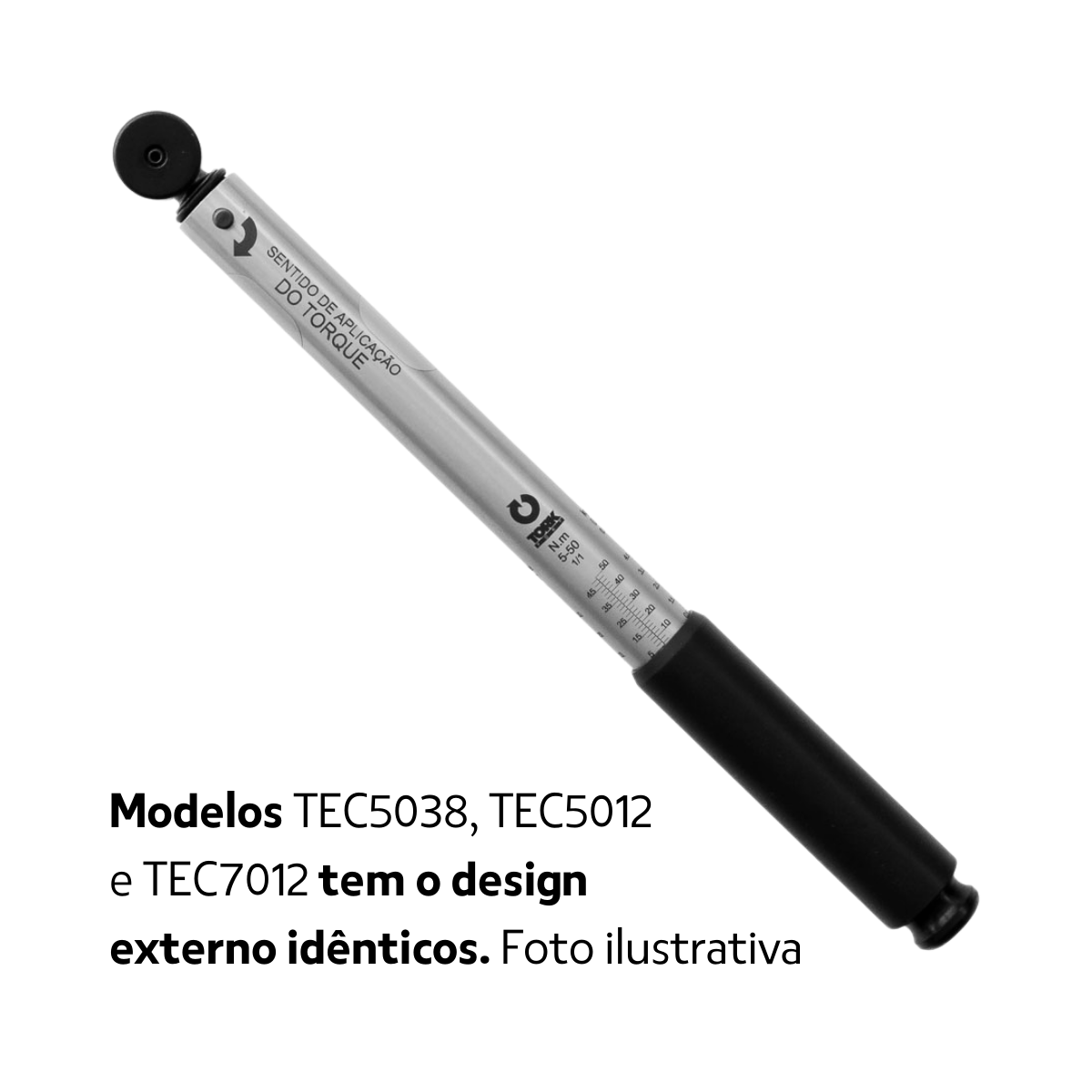 TEC5038 Torquímetro Estalo 5 a 50 N.m Cabeça Fixa 3/8"