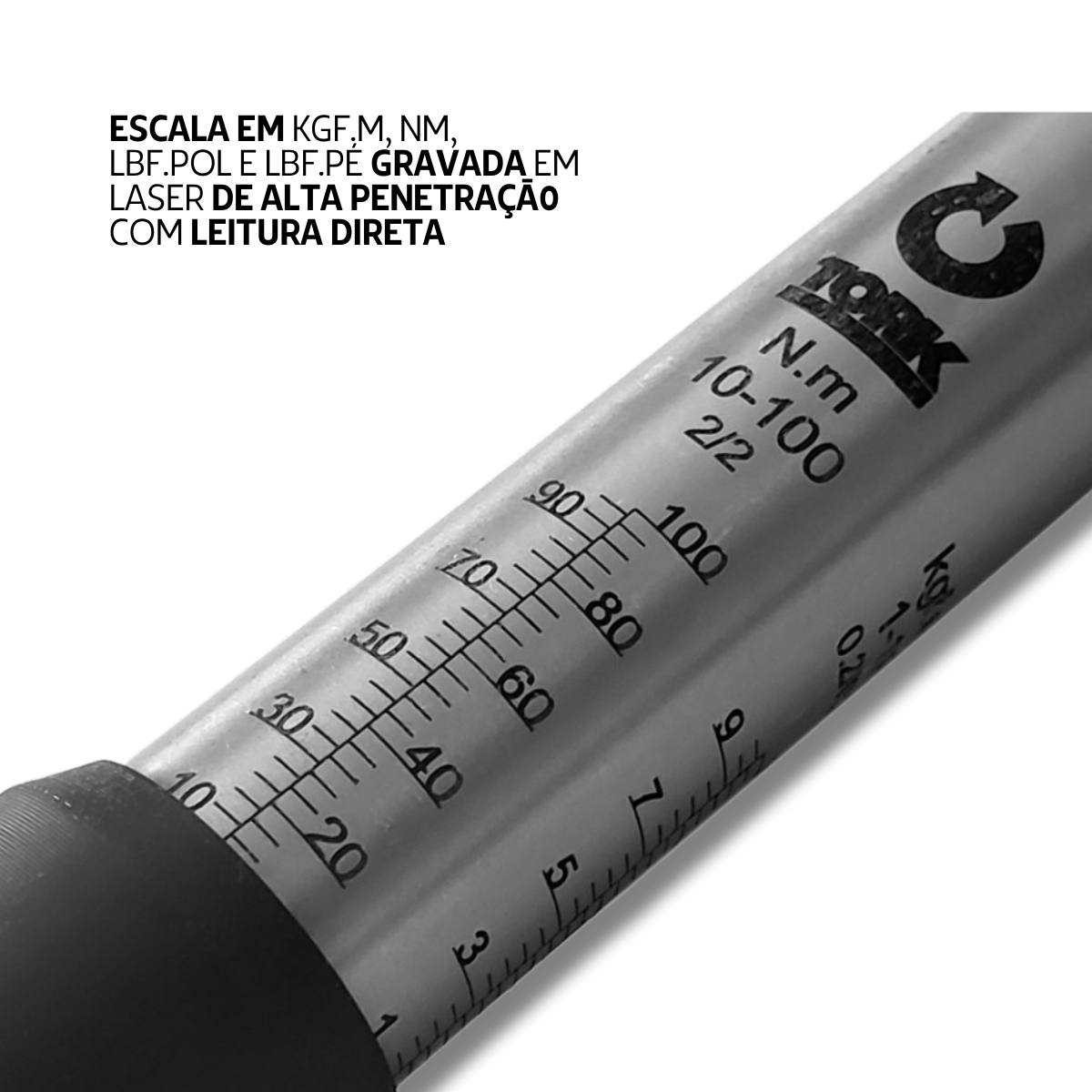 TEC10012R Torquímetro Estalo 10 a 100 N.m Catraca 1/2"