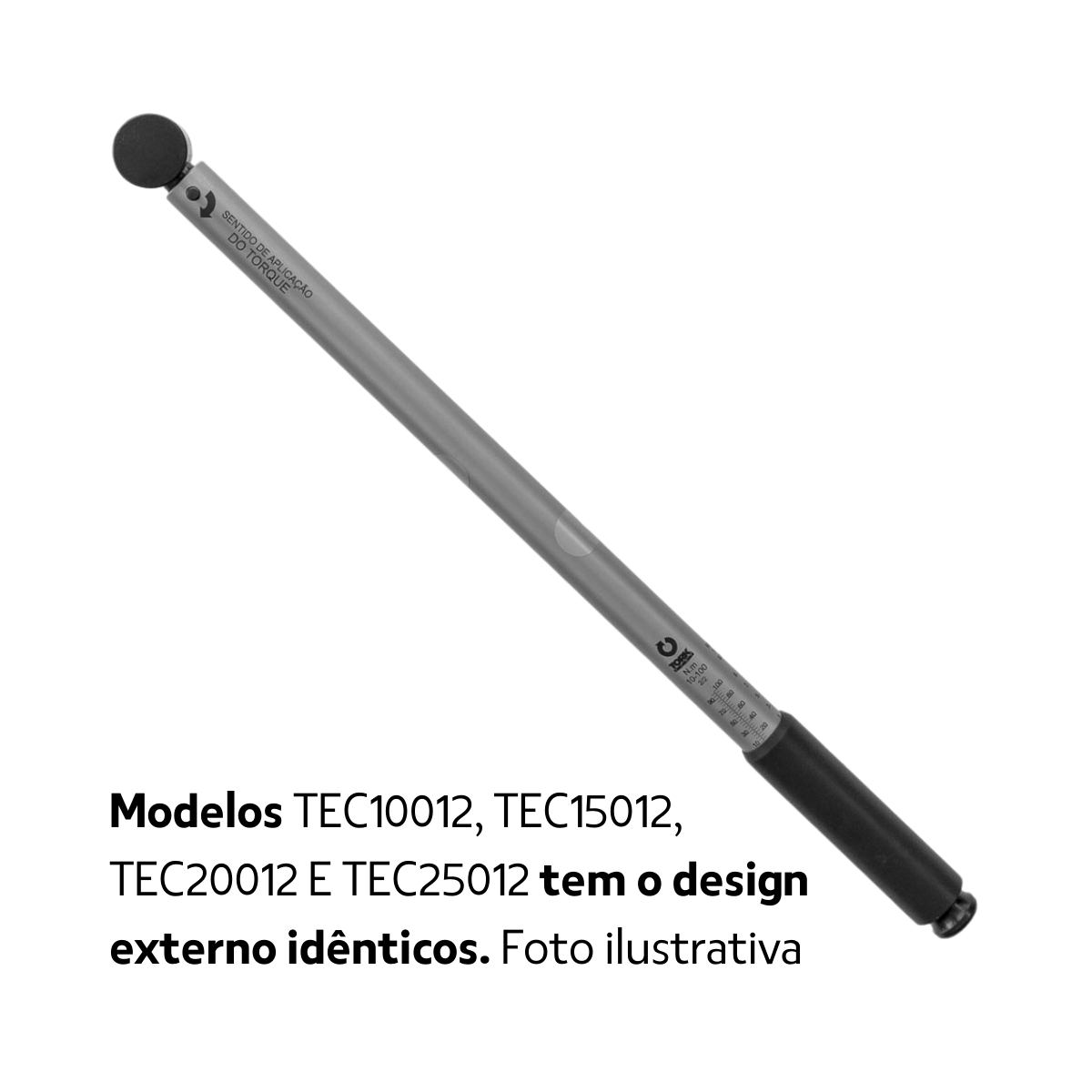 TEC10012 Torquímetro Estalo 10 a 100 N.m Cabeça Fixa 1/2"